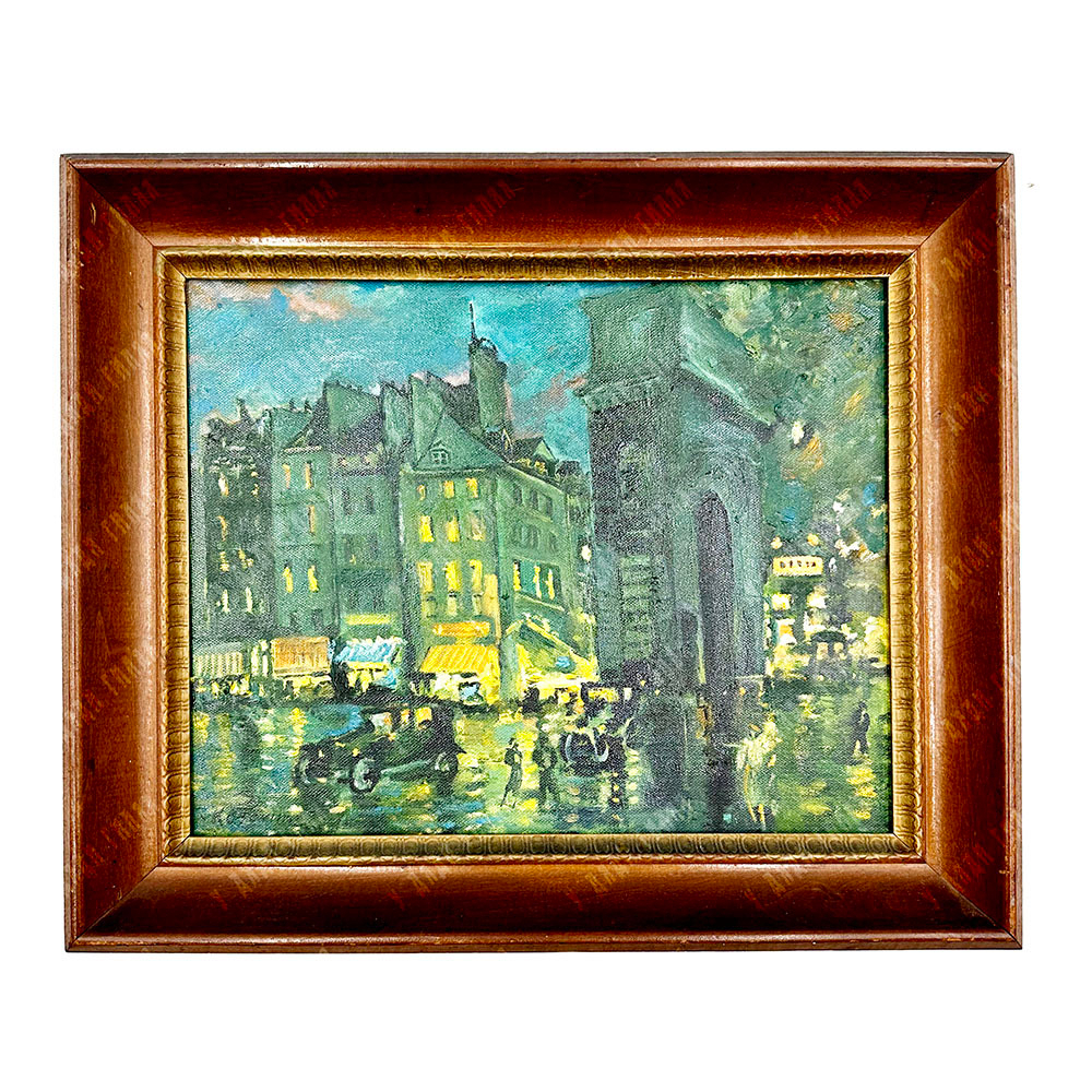 Н/х. Вид Парижа. По мотивам К. Коровина «Порт Сен-Дени в Париже». Холст, масло. XX в.