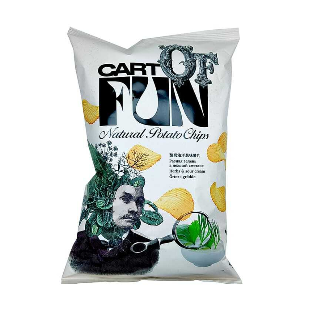 Чипсы Cart of Fun "Зелень в сметане" 140гр