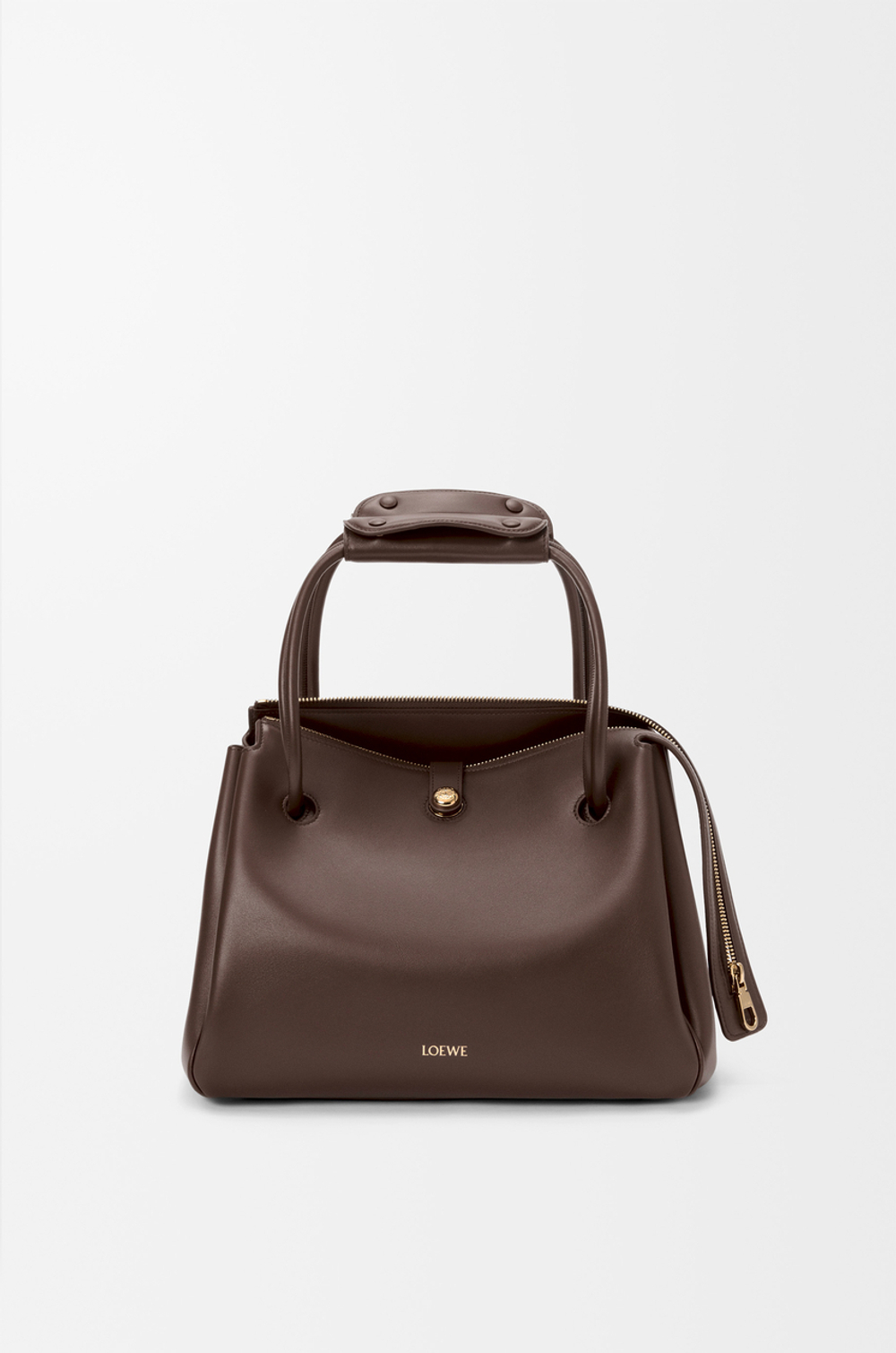 Loewe Сумка Madrid среднего размера из мягкой телячьей кожи, темно-каштановый