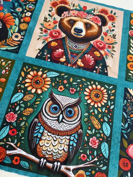 ВОЛШЕБНЫЙ ЛЕС #2 . купон,  100% хлопок Handmade Fabrics 5