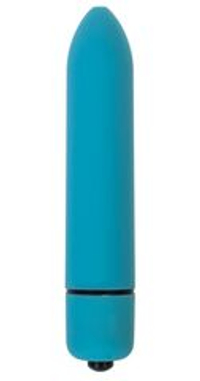 Голубая вибропуля с заострённым кончиком - 9,3 см.