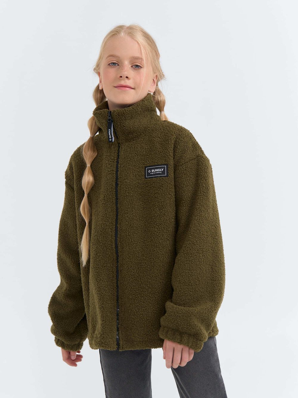 Толстовка букле "Хаки" утепленная 7+