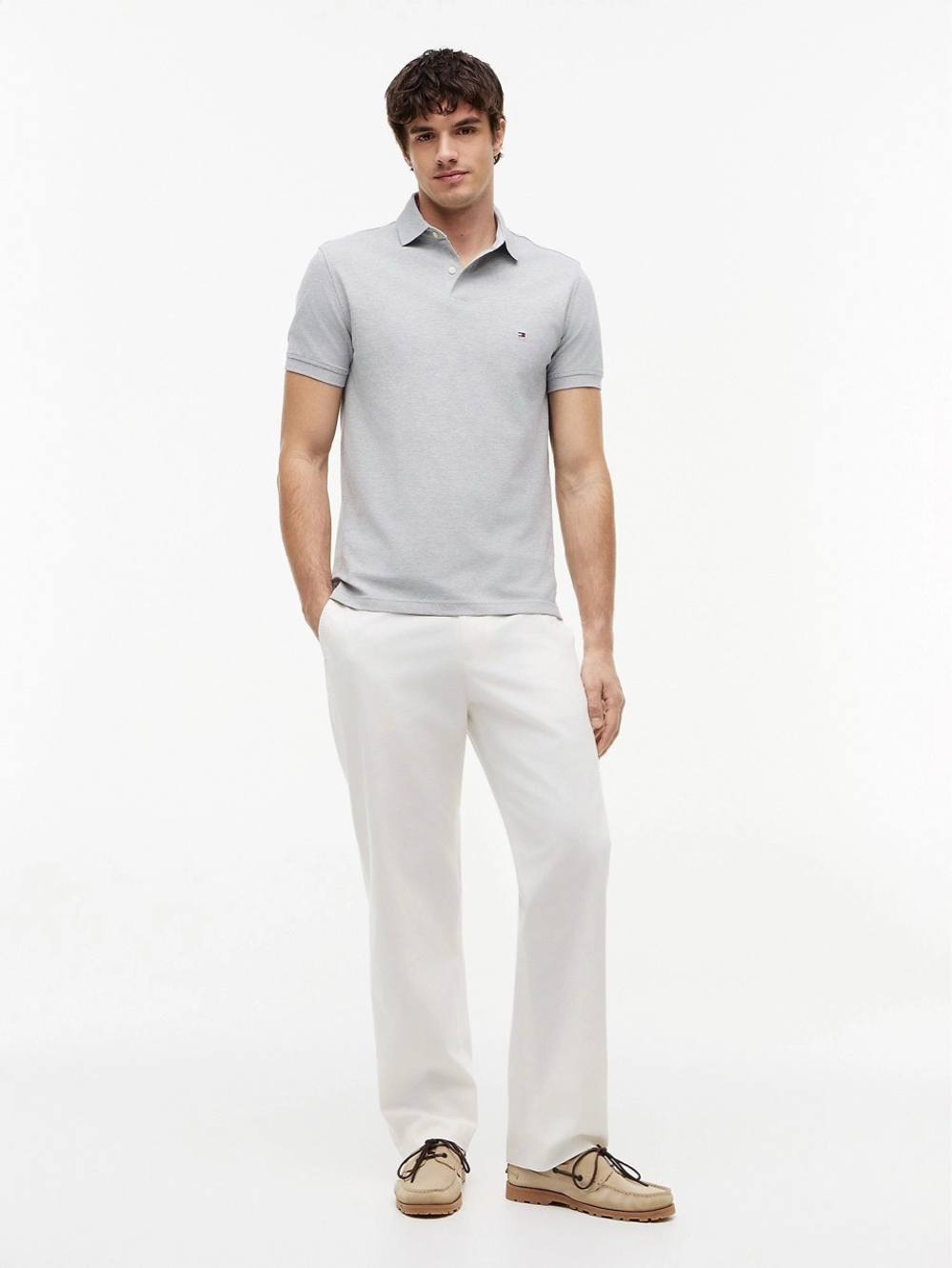 Поло Tommy Hilfiger Regular Fit Stretch Grey Heather