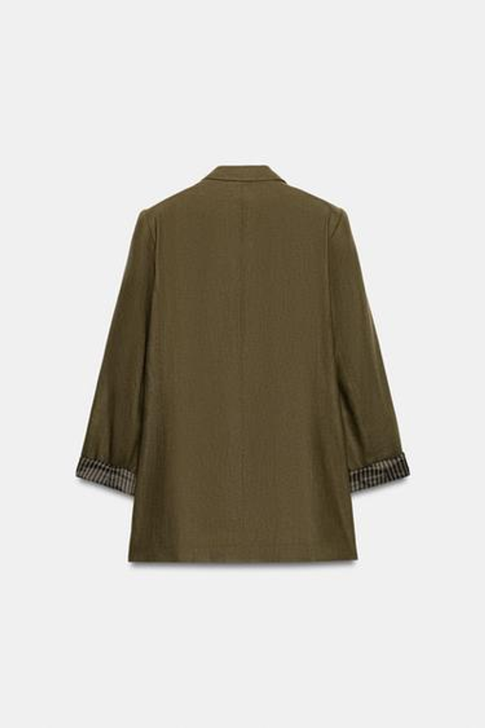 Льняной блейзер с загнутыми рукавами - ZARA