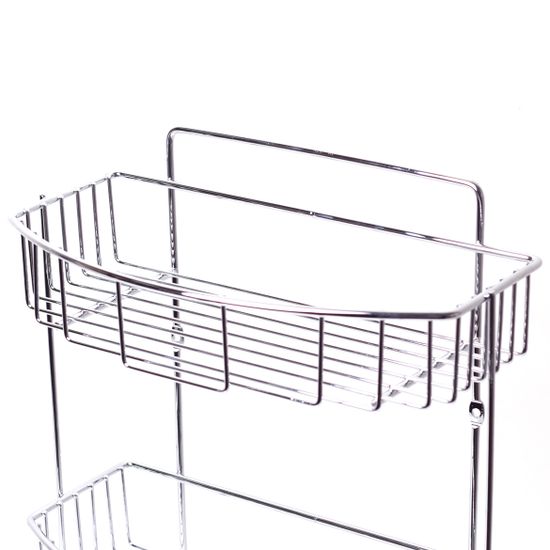 Полка 3-ярусная прямая полуовальная 30,5х15х49 см. Besser BS 0282E из хромированной стали
