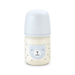 Стеклянная бутылочка для кормления Suavinex Wild 120 мл, 0+ мес, голубая