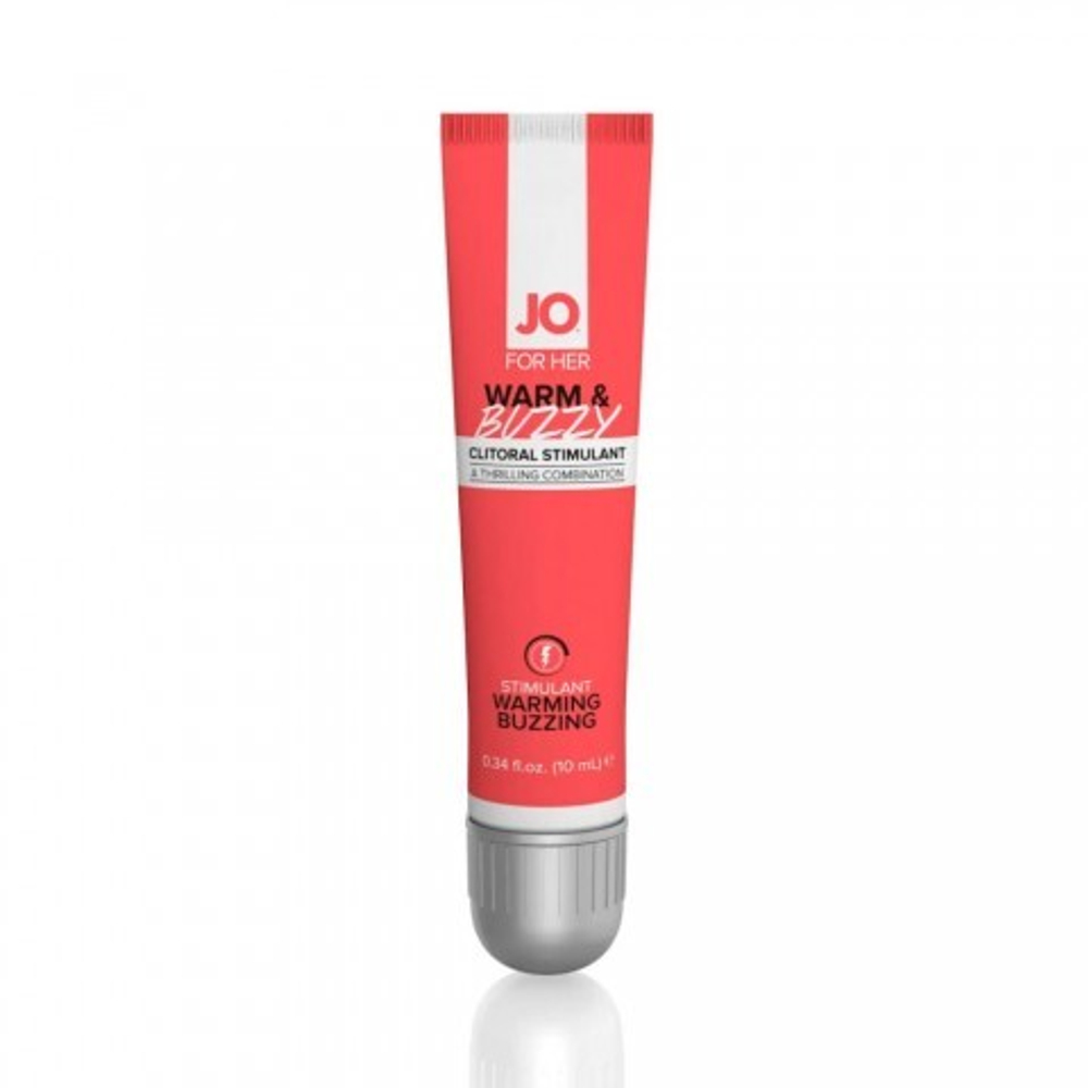 Клиторальный гель с контрастом температур и вибрацией  JO WARM & BUZZY, 10 мл
