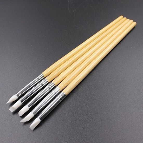 Кисть для дизайна силиконовая ( набор  5шт.)