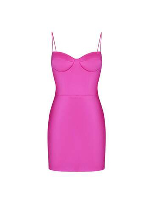 Платье мини из сатина