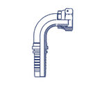 Фитинг DN 10 DK (Г) 22x1.5 (90) накидная гайка