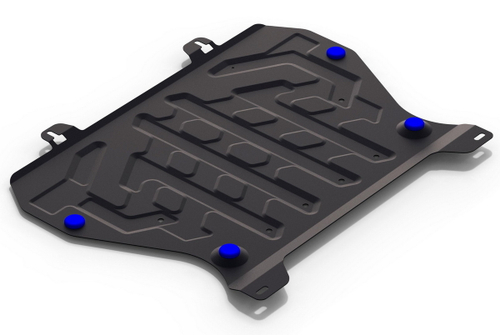 Защита картера и КПП Rival для Nissan Juke I (V - 1.6) 2010-2019, сталь 1.8 мм, с крепежом, штампованная, 111.4141.1