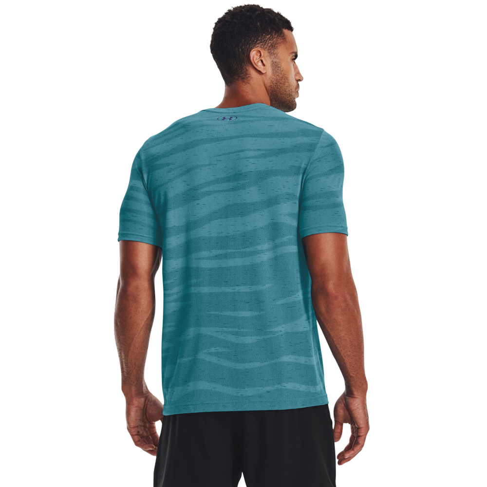 Мужское теннисное поло Under Armour Seamless Wave Men - Blue, Turquoise