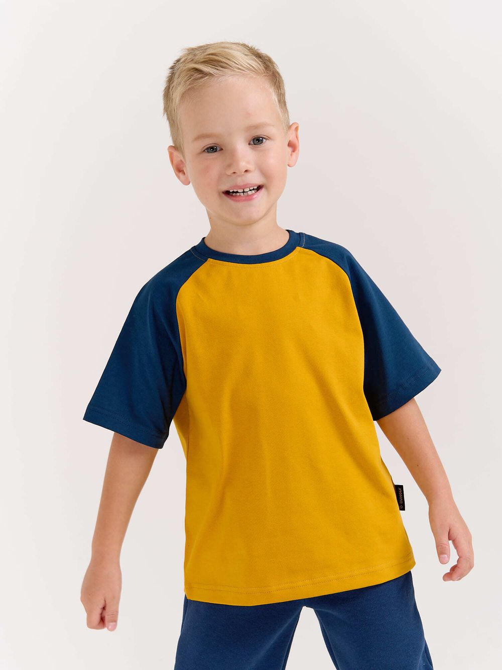 Футболка Колор блок "Горчица"