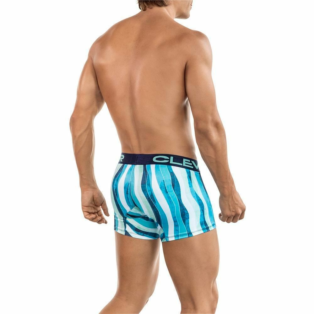 Мужские трусы боксеры бело-голубые Clever Richness Boxer 242710