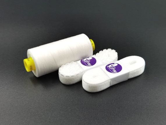 001 612/15 Бретель матовая Lauma 15 мм, белый 001