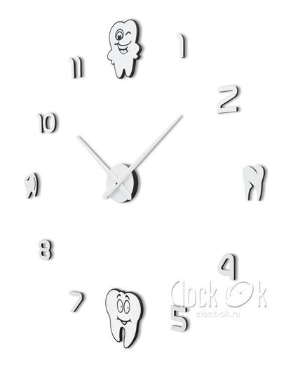 Настенные 3D часы Зубики