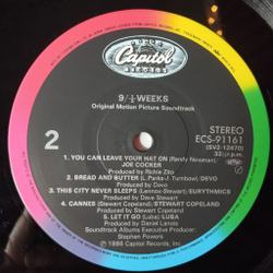 Винтажная виниловая пластинка LP 9 1/2 Weeks Девять С Половиной Недель Motion Picture Soundtrack (Japan 1986) (Obi) You Can Leave Your Hat On