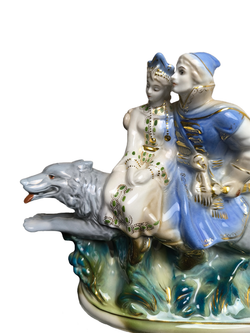 Статуэтка "Иван-царевич и Елена Прекрасная на сером волке"