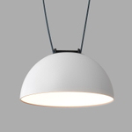 DK5660-WH+BK Cветильник для трека-ремня Belty Smart, серия Flow, со светодиодом, D220*H117мм, 48V DC, 24W, RA90, 120°, 3000-5700K, IP20, белый с черным, алюминий