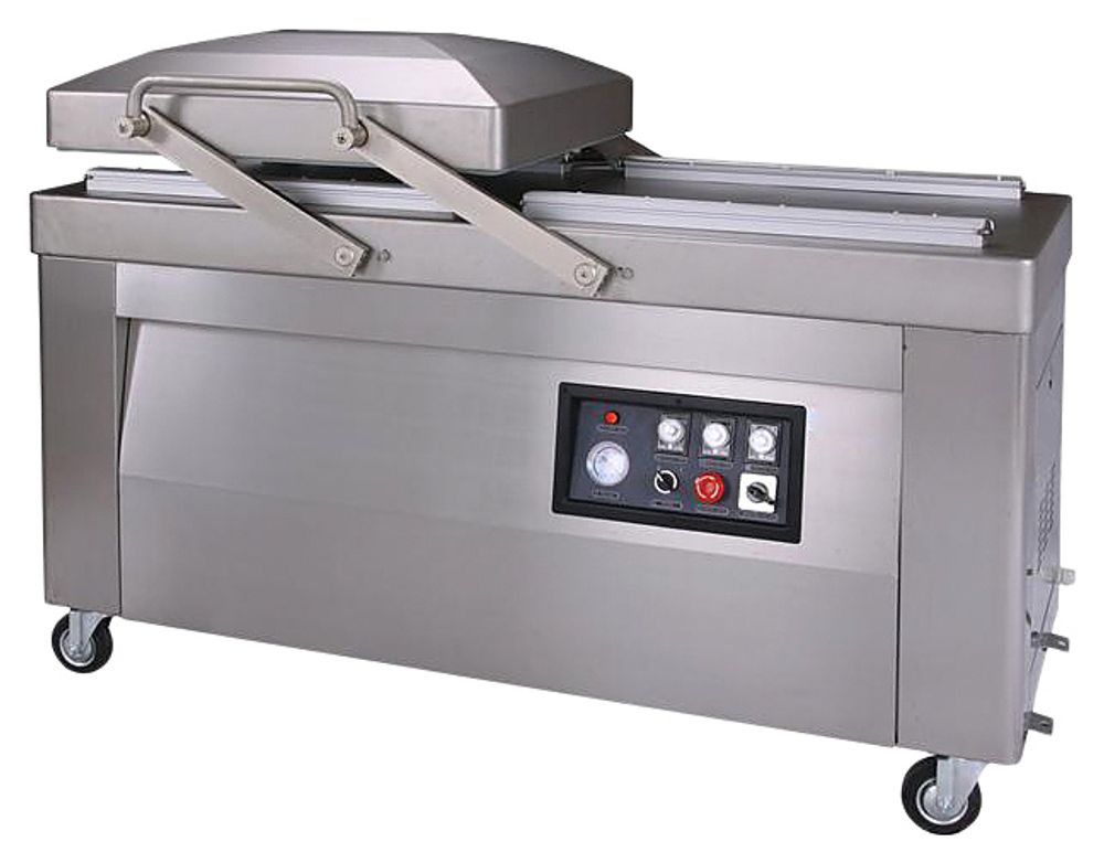 Упаковщик вакуумный Hualian HVC-610S/2A-G (DZQ-610/2SA) 220В с опцией газонаполнения (нерж. сталь)