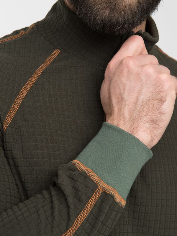 Термобелье Thermoline ZIP ткань Флис Фактурный цвет Хаки