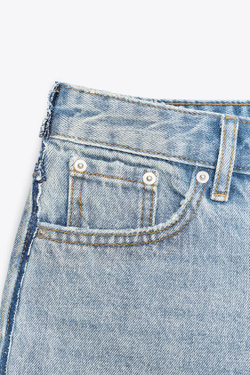 ZARA ДЖИНСОВЫЕ ШОРТЫ СО СРЕДНЕЙ ПОСАДКОЙ — ZW COLLECTION, СИНИЙ