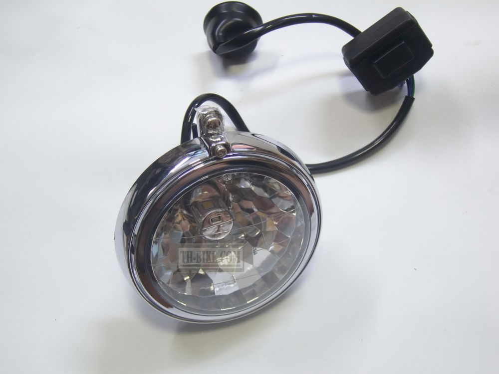 Headlight 4" Diamond lens, For Honda C100. T19. Copy. Made in Thailand. DIY
