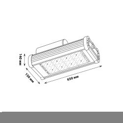 ULV-R24J 180W-5000К IP65 SILVER Светильник светодиодный уличный консольный. Белый свет 5000К. КСС Д. TM Uniel