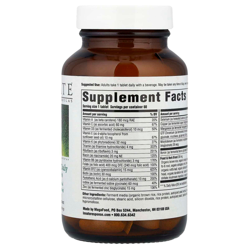 Innate Response Formulas, Men's One Daily, без железа, 60 таблеток