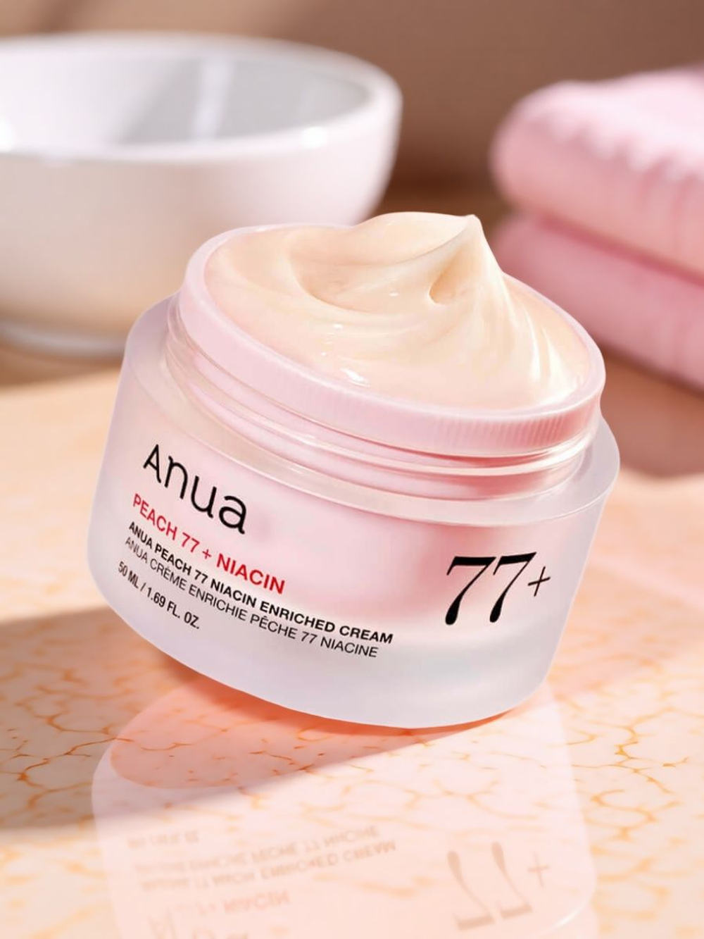 ANUA Укрепляющий крем с ниацинамидом для сияния и увлажнения кожи Peach 77 Niacin Enriched Cream
