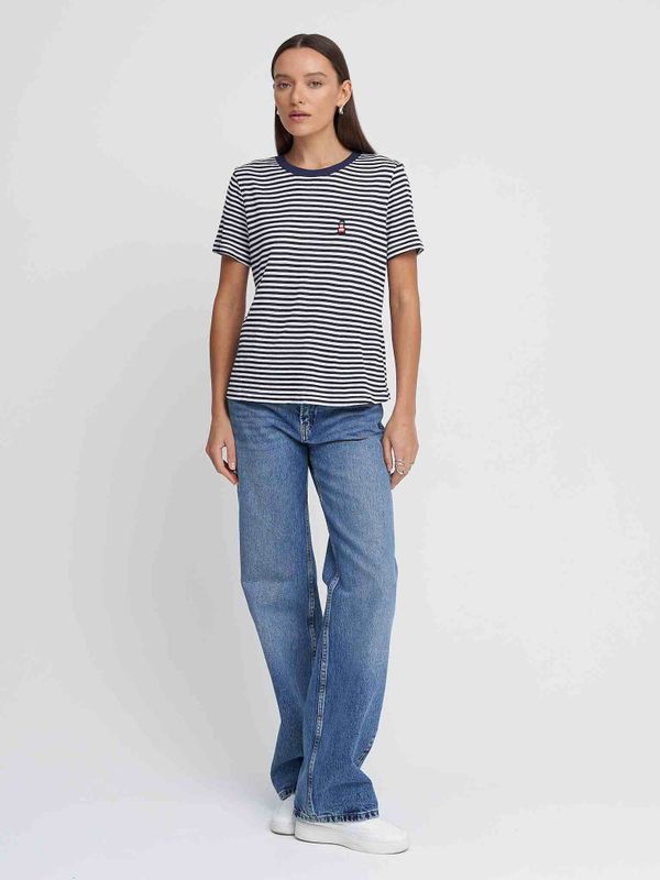 Футболка В Полоску бело-синяя - фото 14