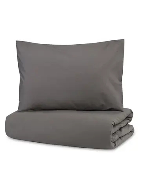 Комплект из поплина УЛЬВИДОРО наволочка + пододеяльник 1,5-сп | серый