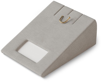 Вкладыш 05/стойка/для серег/подвески/2 прорези/крючок/окошко для бирки/прорезь для нитки