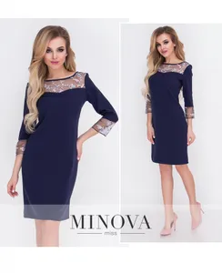 Платье 1080-синий Minova