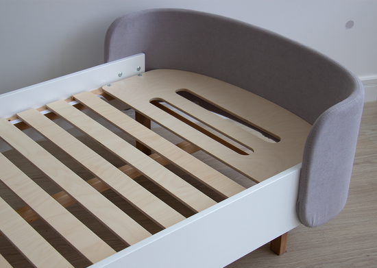 Кровать подростковая KIDI Soft размер М (серый)