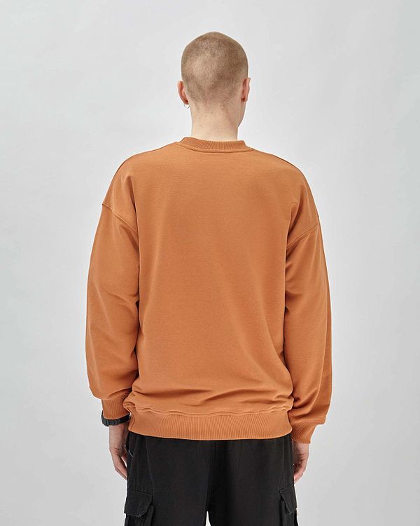 Толстовка Crewneck Streetwear терракотовая - фото 3