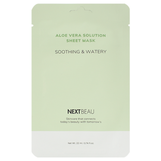 Тканевая маска с экстрактом алоэ NEXTBEAU Aloe Vera Solution Sheet Mask