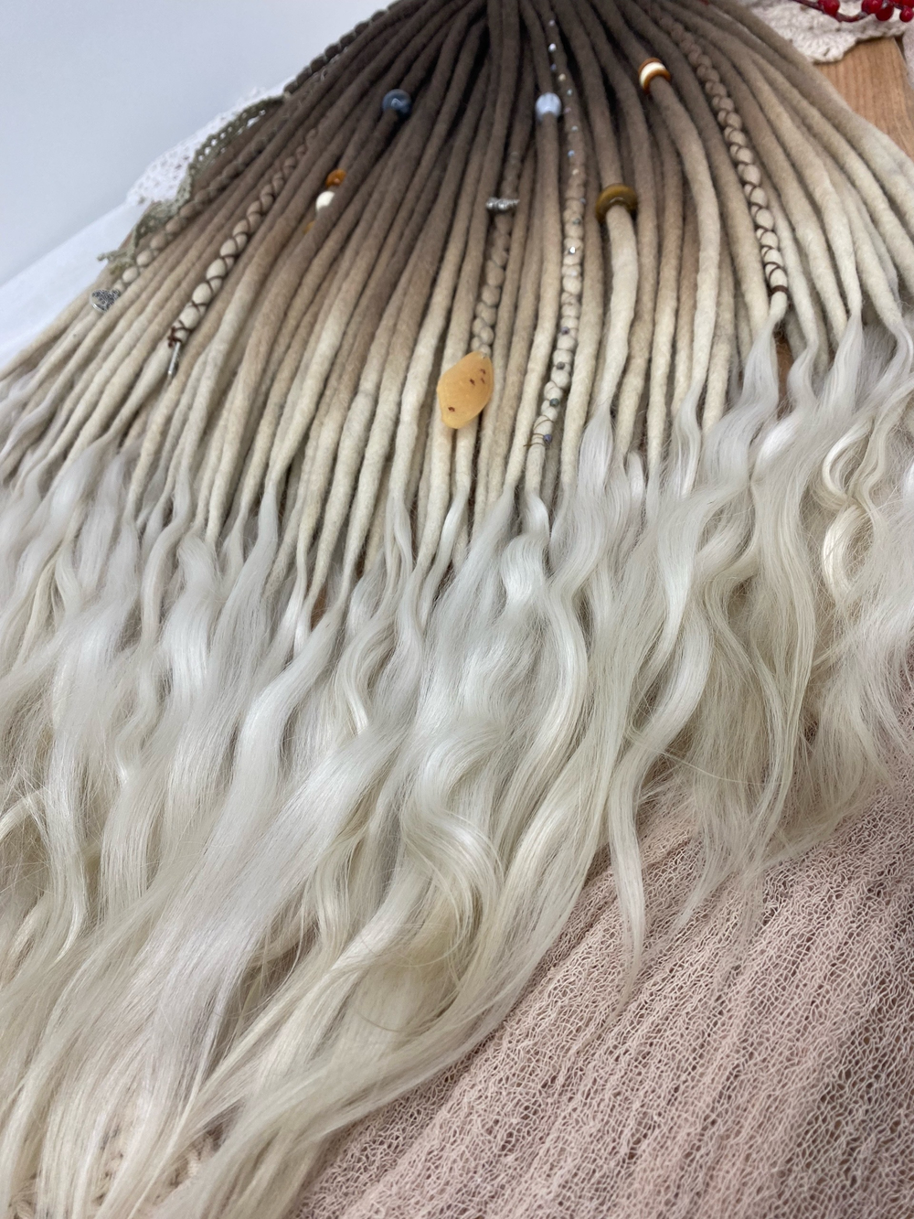 Войлочное дреды с кончиками из козы