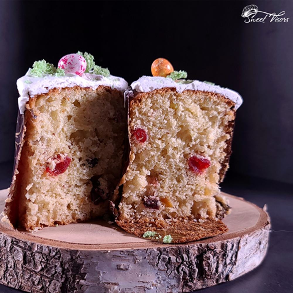 Домашний Кулич на Пасху разрез Кондитерская Сладкие Козырьки Sweet Visors Светланы Дегтеревой