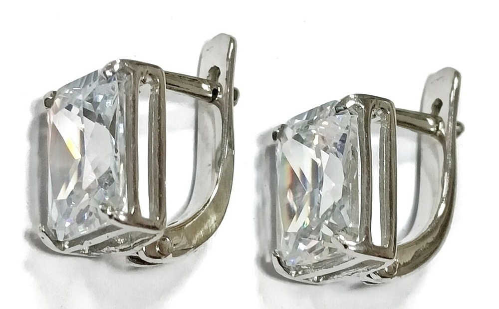 Серьги ювелирные из серебра 925 пробы,вставка фианиты