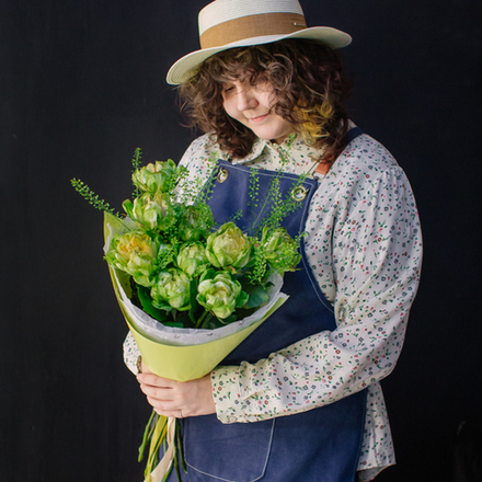 21. Оригинальный букет из розы сорта Вегги