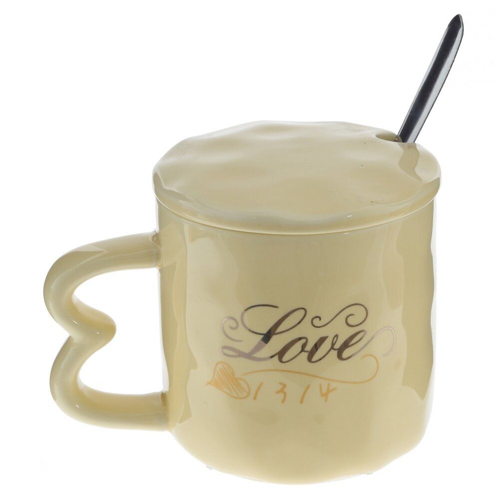 GAEM Набор из 2-х Кружек с крышкой и ложкой, 300 мл, L12 W9 H9 см, 2в.