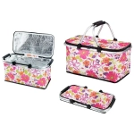 Термосумка складная с алюминиевым каркасом CB-7046-1 с принтом цветы