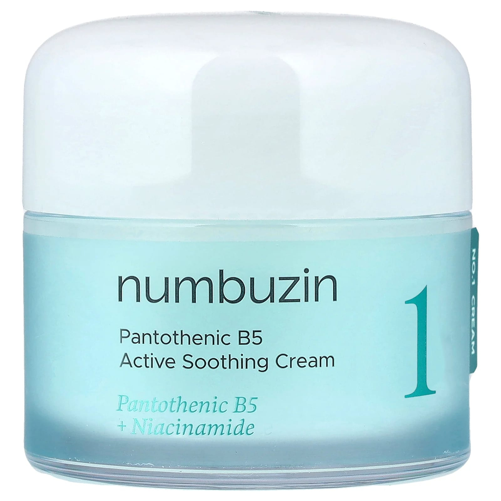 Numbuzin, No.1 Pantothenic B5, активный успокаивающий крем, 80 мл (2,7 жидк. унции)