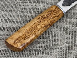 Шкуросъемный нож "Якут" с кованым долом, рукоять карелка