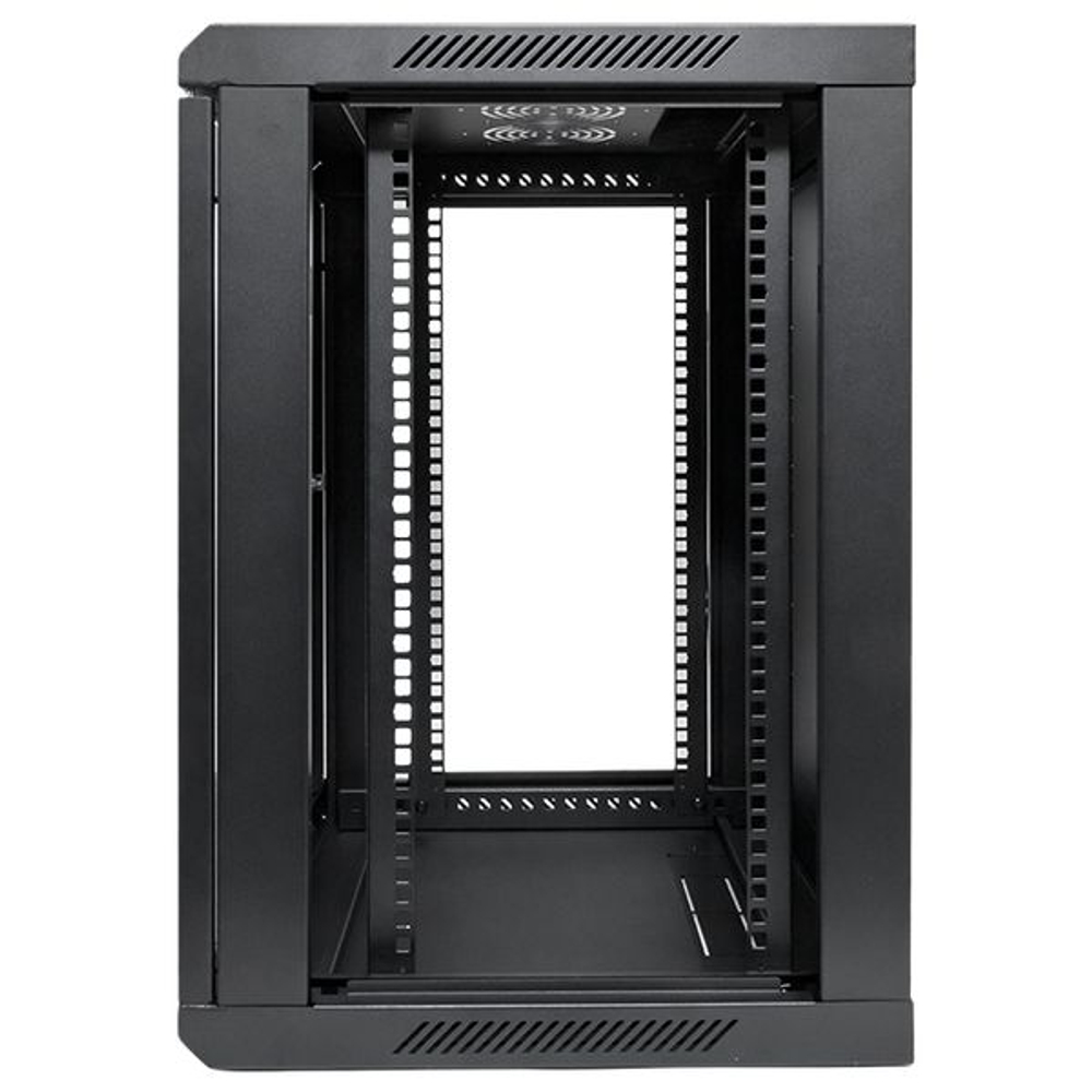 Шкаф настенный 19" TERACOM PRO 12U 600x450 мм дверь стеклянная с замком-ручкой чёрный