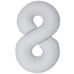 Шар фольгированный Цифра 8 101 см (Белый)