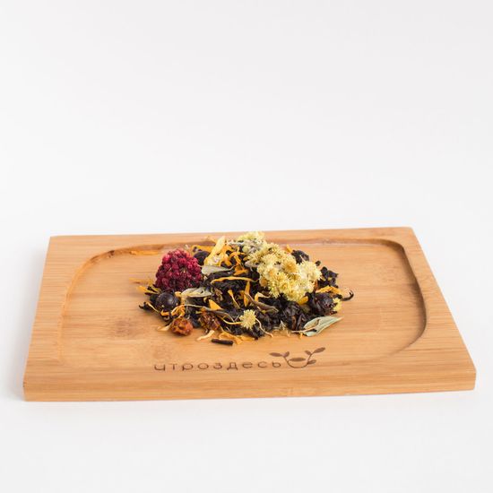 Чёрный чай листовой травяной Сила духа, 80г