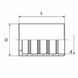 Муфта DN 38 1SS-C PTFE