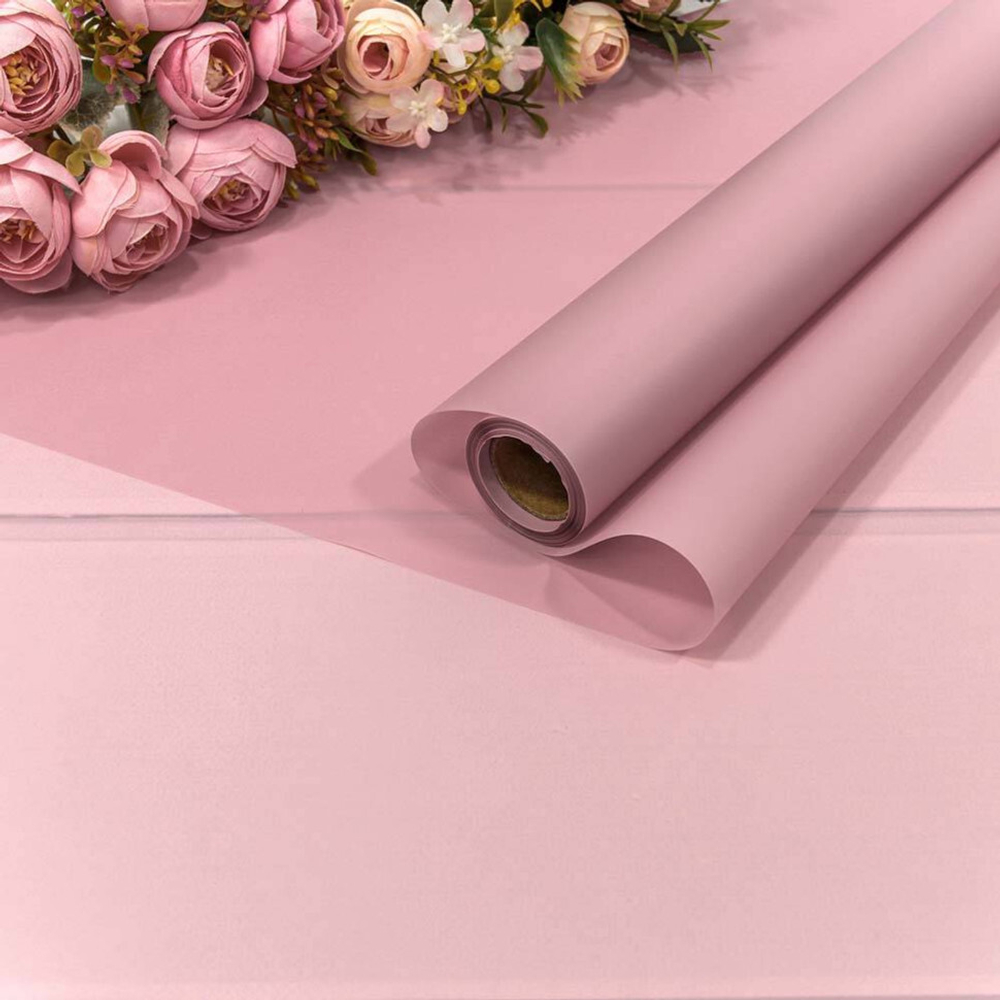 Пленка В рулоне 10 м х 58 см однотонная (Розовый)